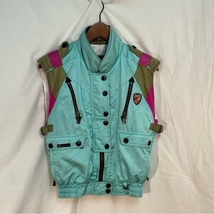 Vintage Japanese Effe Ski Vest Retro 1980’s Hotdog/Gaper Day Fashion Size W US 6